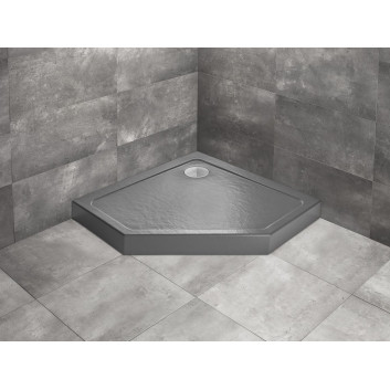 Brodzik prostokątny Radaway Doros F Compact, 140x80cm, akrylowy, stone biały