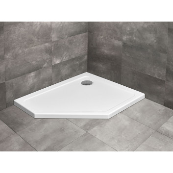 Brodzik pięciokątny Radaway Doros PT Compact, 100x100cm, akrylowy, stone antracytowy
