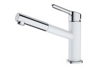 Bateria kuchenna Franke Orbit, stojąca, wysokość 21cm, wyciągana i obracana wylewka, biały polarny/chrom