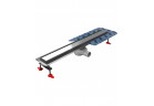 Odpływ liniowy, pełny zestaw, Wiper New Premium, 1100mm, syfon Drop 50, wzór Ponente, wykończenie mat