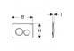 Przycisk uruchamiający Geberit Delta30, spłukiwanie dwudzielne, tworzywo sztuczne, chrom matowy