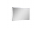 Szafka wisząca z lustrem Elita Premium, 100cm, 2 drzwiczki, 4 szklane półki, panel LED, szary