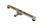 Odpływ liniowy Rea Neo Slim Pro 600 Pro Light Gold Mirror, zjasny łoty