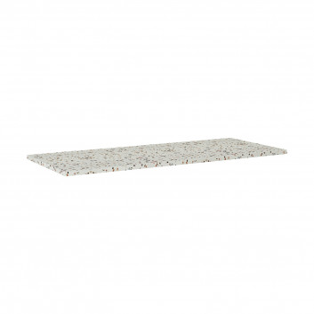 Blat naszafkowy Elita ElitStone Terrazzo, 100x46cm, marmurowy, biały mat