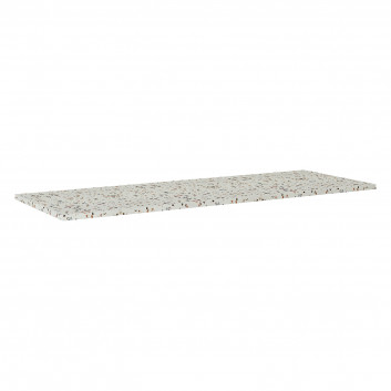 Blat naszafkowy Elita ElitStone Terrazzo, 120x46cm, marmurowy, biały mat