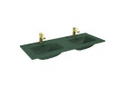 Podwójna umywalka meblowa Elita Skappa 120 Duo, 121x46cm, przelew, otwory na baterie, forest green mat