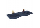 Podwójna umywalka meblowa Elita Skappa 120 Duo, 121x46cm, przelew, otwory na baterie, navy blue mat