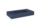 Umywalka wisząca Elita Dimple, 80x46cm, przelew, marmurowa, navy blue mat