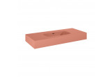Umywalka wisząca Elita Dimple, 100x46cm, przelew, marmurowa, terra pink mat