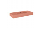 Umywalka wisząca Elita Dimple, 100x46cm, przelew, marmurowa, terra pink mat