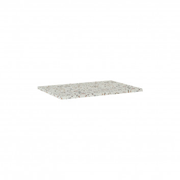 Blat naszafkowy Elita ElitStone Terrazzo, 160x46cm, marmurowy, biały mat