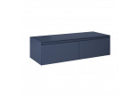 Komoda Elita Split Slim, 120cm, 2 szuflady, z blatem, navy blue mat