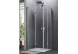 Drzwi Huppe Design Pure skrzydłowe składane, szer. 100 cm, wys. 200 cm, mocowanie lewe, szkło przeźroczyste, profil srebrny połysk