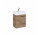 Set szafka wisząca z umywalką Elita Tiny, 45cm, 1 drzwiczki, dąb canela/biały połysk