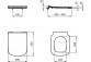 Miska WC Ideal Standard I Life B  Rimless, 54x35,5cm wisząca bezrantowa biała + deska Ideal Standard Slim, wolnoopadająca 
