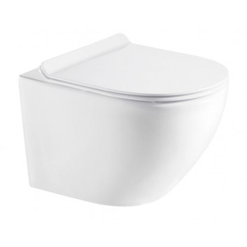 Miska wisząca WC Oltens Hamnes PureRim, 52x35,5cm, powłoka SmartClean, biały