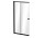 Parawan nawannowy Besco Easy Slide Black, 100x150cm, 2-skrzydłowe, uniwersalny, profil czarny mat