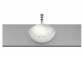 Umywalka nablatowa Roca Ohtake, 55x38,5cm, bez przelewu, FINECERAMIC, biały połysk