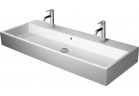 Umywalka meblowa Duravit Vero Air, 120x47cm, z przelewem, 2 otwory na baterie, glazurowany spód, biały