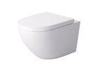 Miska wisząca WC Massi, 48x36cm, bezkołnierzowa, z deską wolnoopadającą Duro Decos, biały