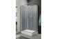 Kabina prysznicowa Sanplast Classic II, KCKN/CLIIa-80-S sbW0Sr, 80x80cm, szkło transparentne, profil srebrny błyszczący