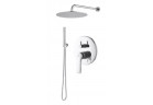 System natryskowy Demm Drake, podtynkowy, 2 wyjścia wody, deszczownica 20cm, chrom