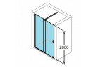Drzwi suwane Huppe Xtensa Pure Walk-In 1201 - 1400 mm, lewe, 1-częściowe, el. stały, przezroczyste Anti-Plaque - Black Edition