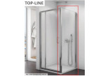 Ścianka boczna SanSwiss Top-Line (TOPF), 90x190cm, profil biały, szkło przeźroczyste