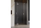 Drzwi Radaway Essenza New KDJ+S 80 cm, Lewe, chrom, szkło przeźroczyste EasyClean