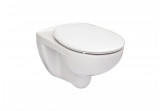 Miska WC Roca Victoria wisząca 37 x 54 cm, bezkołnierzowa (Rimless) - biała 