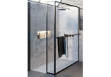 Ścianka prysznicowa typu Walk-In Riho Lucid GD402 120x30x200 cm, wolnostojąca, szkło przejrzyste z powłoką Riho Shield, profil czarny mat