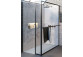 Ścianka prysznicowa typu Walk-In Riho Lucid GD400 120x200 cm, wolnostojąca, szkło przejrzyste z powłoką Riho Shield, profil czarny mat