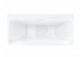 Wanna przyścienna wolnostojąca Corsan Iseo 150 cm z szeroką krawędzią i wykończeniem białym - biała