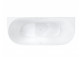 Wanna przyścienna wolnostojąca Corsan Mono 160 cm z wykończeniem białym - biała