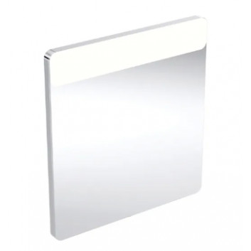 Geberit Option Square Podświetlane lustro, B60cm, H65cm, T3.2cm, oświetlenie u góry, Aluminium szczotkowane