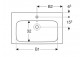 Geberit Modo Umywalka, B100cm, H15.5cm, T48.5cm, z przelewem, z otworem na baterię