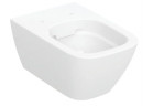 Geberit Smyle Square Wisząca miska WC, lejowa, 35x54cm, ukryte mocowania, Rimfree