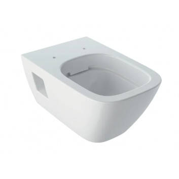 Geberit Selnova Square Wisząca miska WC, lejowa, B35cm, H33cm, T54cm, częściowo ukryte mocowania, Rimfree