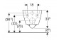 Geberit Selnova Square Wisząca miska WC, lejowa, B35cm, H33cm, T54cm, częściowo ukryte mocowania, Rimfree