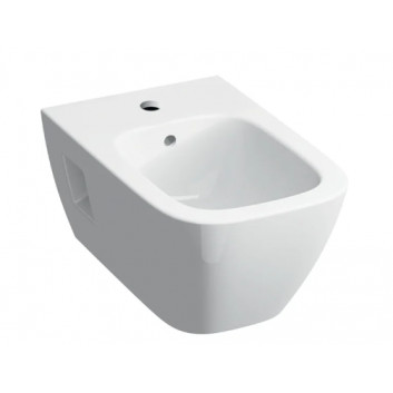 Geberit Selnova Square Bidet wiszący, B35cm, H26cm, T54cm, częściowo ukryte mocowania, z przelewem, z otworem na baterię