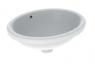 Geberit Variform Umywalka podblatowa, owalna, 49.5cm, z przelewem, bez otworu na baterię
