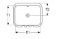 Geberit Variform Umywalka podblatowa, prostokątna, B53cm, H17.8cm, T44cm, z przelewem, bez otworu na baterię