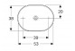 Geberit Variform Umywalka stawiana na blat, eliptyczna, B55cm, H15.8cm, T40cm, bez przelewu, bez otworu na baterię
