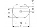 Geberit Variform Umywalka stawiana na blat, eliptyczna, B50cm, H15.8cm, T40cm, z przelewem, z otworem na baterię