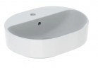 Geberit Variform Umywalka stawiana na blat, eliptyczna, 60cm, z przelewem, z otworem na baterię