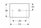 Geberit Variform Umywalka stawiana na blat, prostokątna, B55cm, H15.8cm, T40cm, bez przelewu, bez otworu na baterię