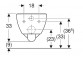 Geberit Selnova Wisząca miska WC, lejowa, B36cm, H33cm, T53cm, ukryte mocowania, Rimfree