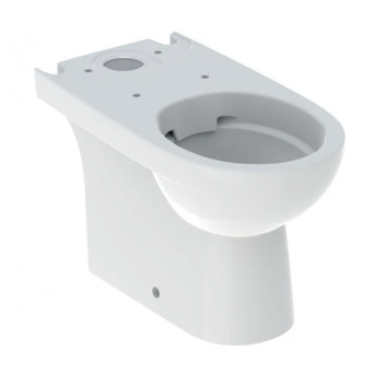 Geberit Selnova Stojąca miska WC do spłuczki nasadzanej, lejowa, B35.5cm, H40cm, T66cm, częściowo ukryte mocowania, odpływ uniwersalny, Rimfree