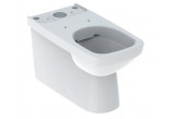 Geberit Selnova Square Stojąca miska WC do spłuczki nasadzanej, lejowa, 35x68cm, przylegająca do ściany, częściowo ukryte mocowania, odpływ poziomy lub pionowy, Rimfree