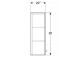 Geberit Selnova Square Szafka boczna, B33cm, H85cm, T29.7cm, z jednymi drzwiami, biały